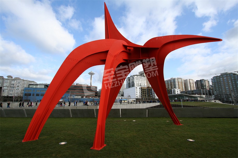 城市广场抽象鲸不锈钢雕塑定制