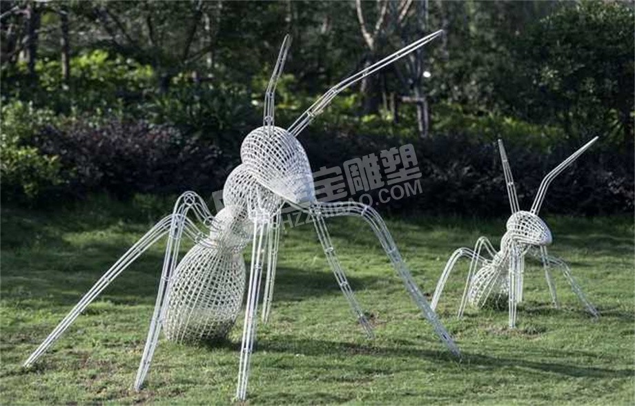 公园园林景观镂空蚂蚁不锈钢雕塑定制