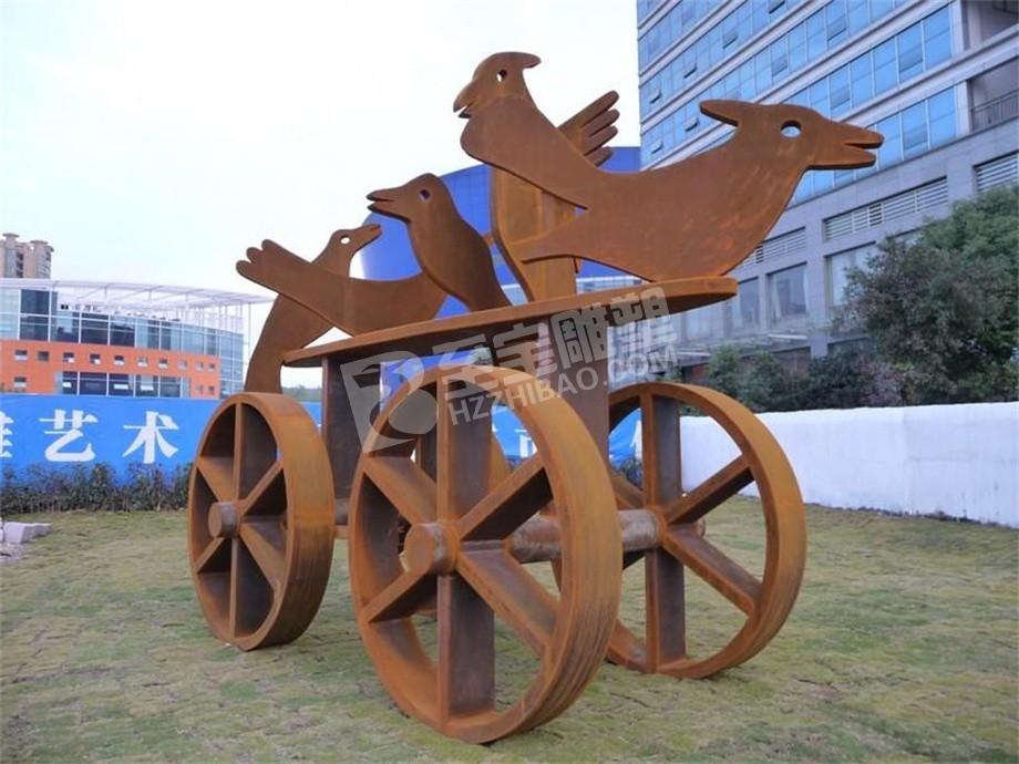 城市景观草坪摆件创意鸟不锈钢雕塑定制